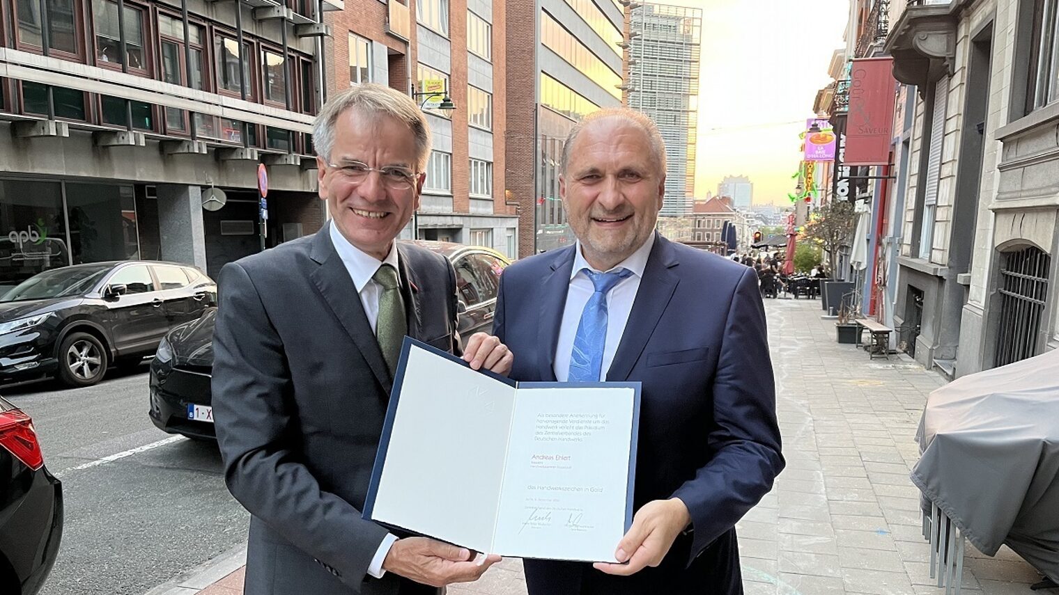 Kammerpräsident Andreas Ehlert und ZDH-Präsident Hans Peter Wollseifer