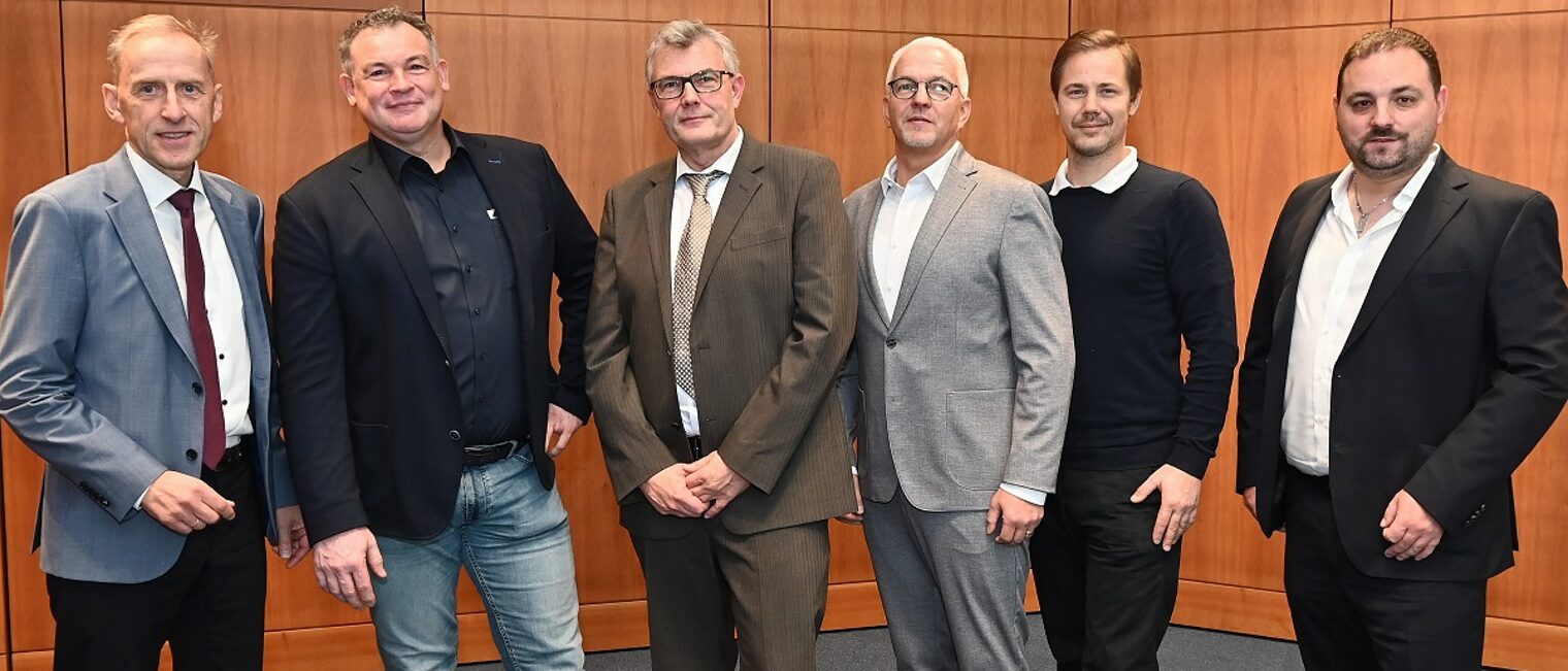 Dr. Axel Fuhrmann, Stefan Nisters, Frank Nitsch, Ralf Krämer, Kai Henning Skowronnek und Sven Scharfe