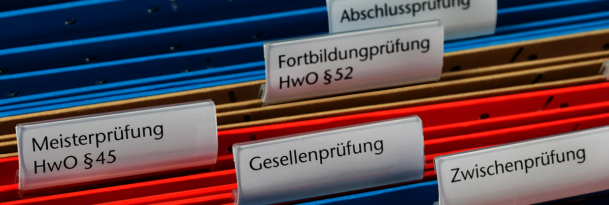 Meisterprüfungen, Gesellenprüfungen, Fortbildungsprügungen