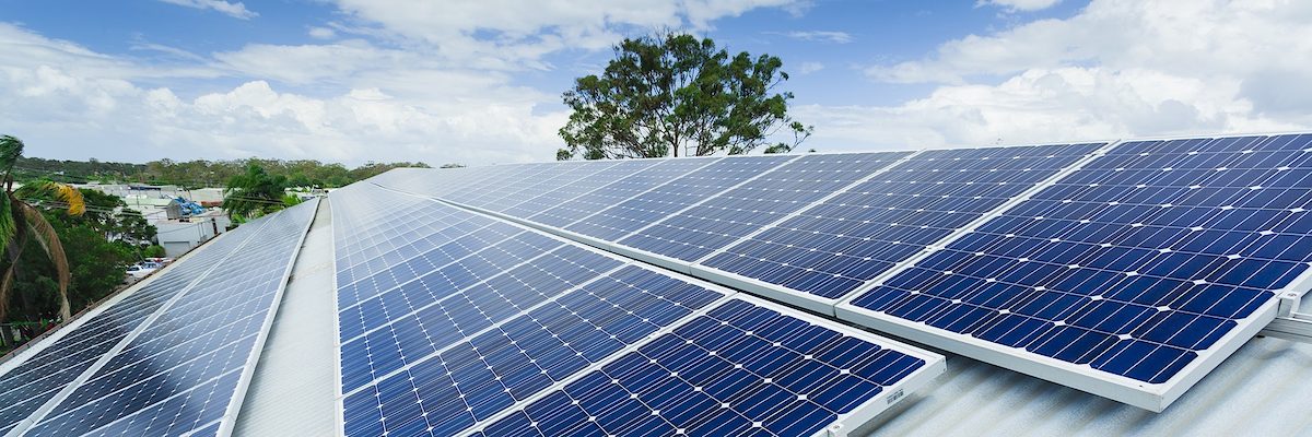 Solarzellen auf dem Dach