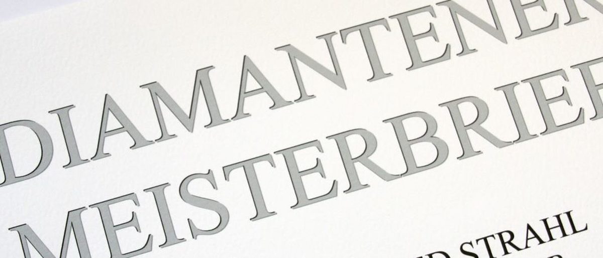 Diamanter Meisterbrief zum Meisterjubiläum