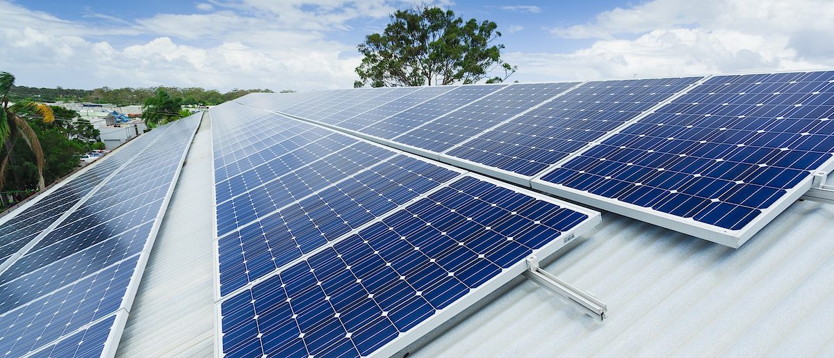 Solarzellen auf dem Dach