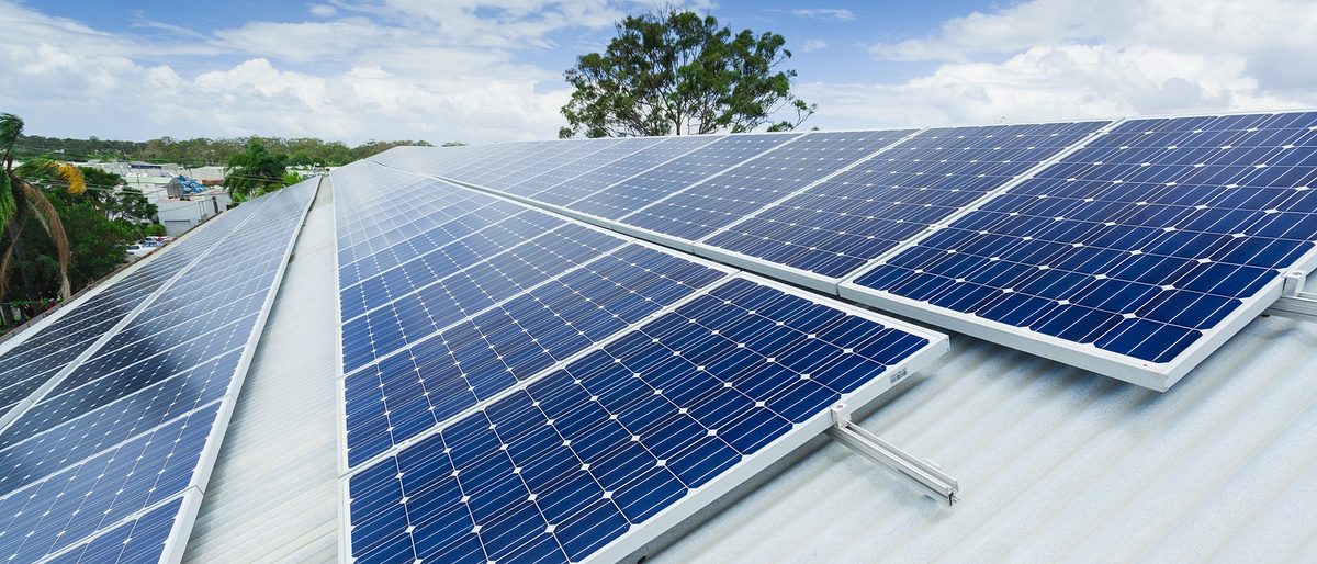 Solarzellen auf dem Dach