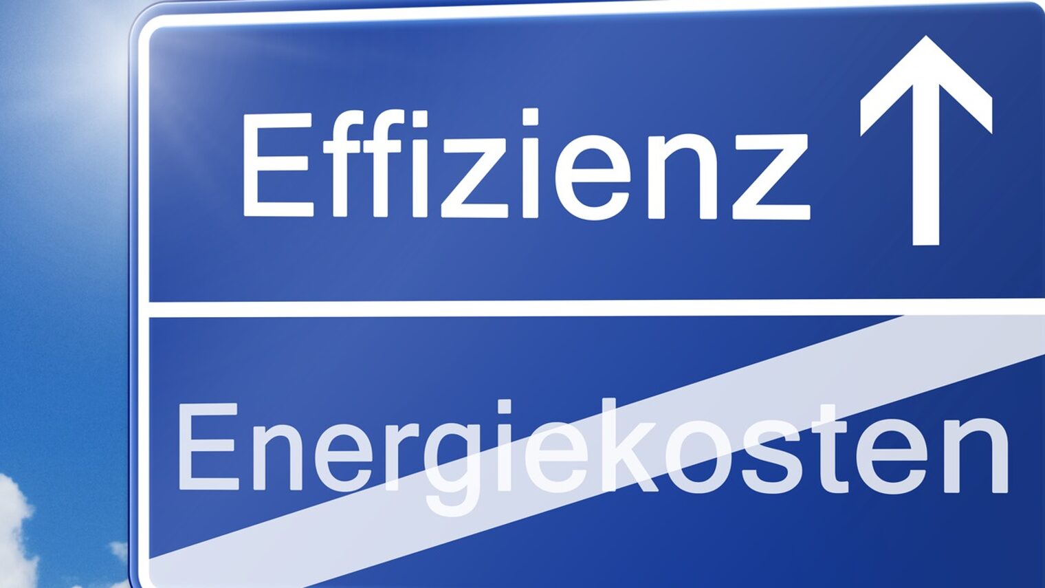 Schild Effizienz Energiekosten 7 zu 3, Effizienz, Energiekosten, Fotolia 80559830