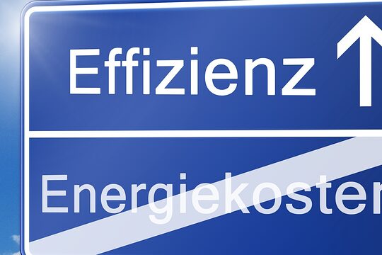 Schild Effizienz Energiekosten