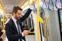 Businessman commuter traveling on the metro underground Schlagwort(e): reading, lights, entrepreneur, texting, city, life, urban, beard, travel, man, london, wagon, young, smartphone, music, transport, modern, shirt, crowded, searching, england, businessman, transportation, subway, headphones, standing, earphones, listening, commuter, holding, tube, phone, commute, train, blue, metro, lifestyle, inside, public, smart, business, handhandle, writing, passenger, underground, traveling, traveler, office, commuting, broker, businessman, transportation, phone, mobile, commuter, tube, metro, business, passenger, reading, entrepreneur, texting, city, life, urban, beard, travel, man, london, wagon, smartphone, music, transport, modern, shirt, crowded, subway, headphones, standing, earphones, holding, commute, train, lifestyle, inside, public, smart, underground, traveling, traveler, office, commuting, broker