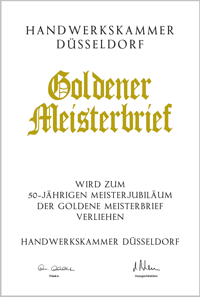 Meisterbrief golden