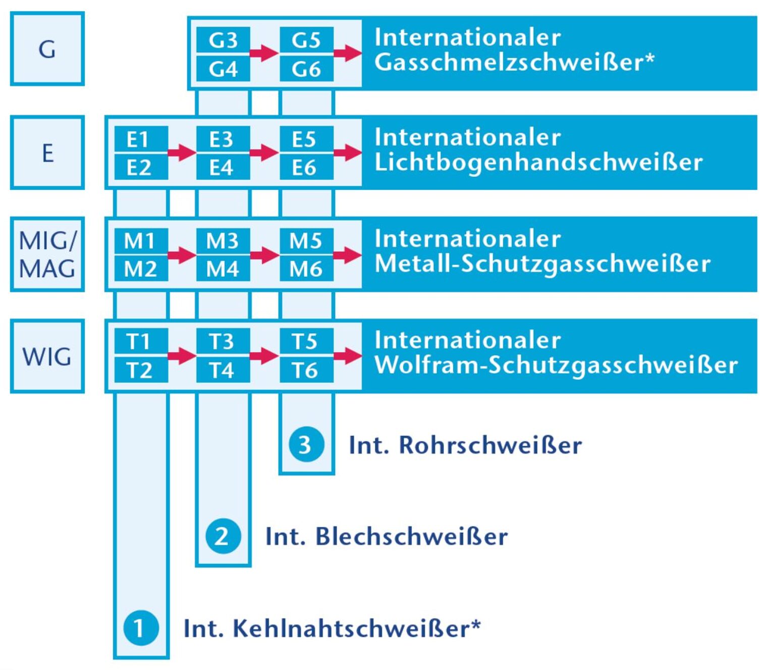 Grafik mit Schulungsmodulen