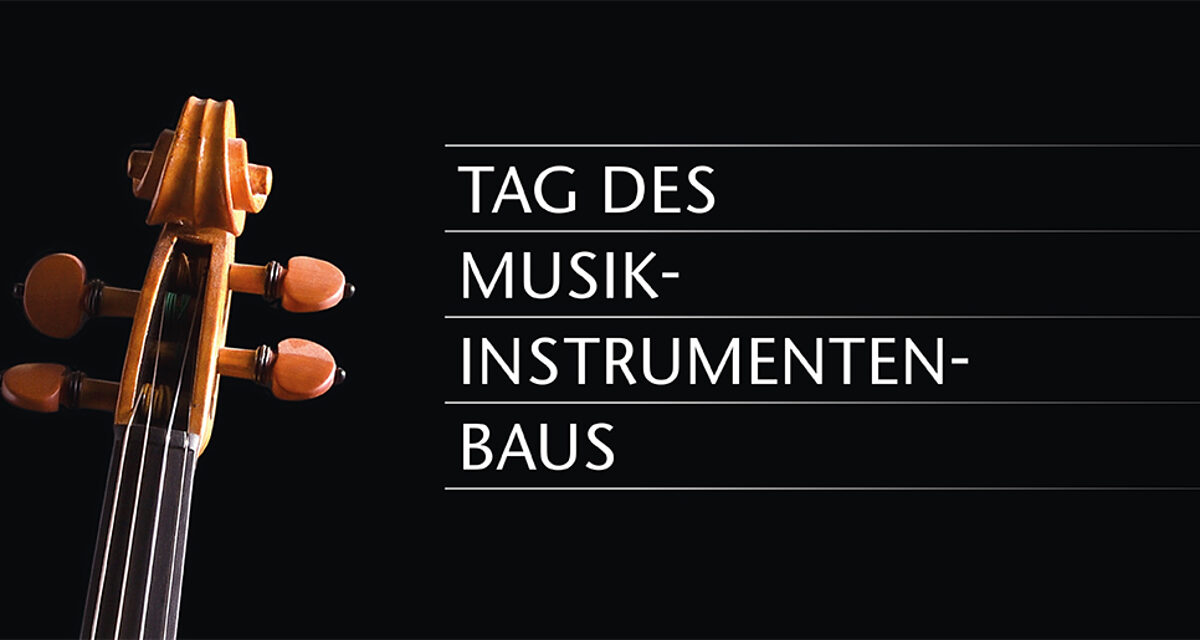 Musikinstrumentenbau-Tag 2020 in der Handwerkskammer Düsseldorf. Geige abgebildet.