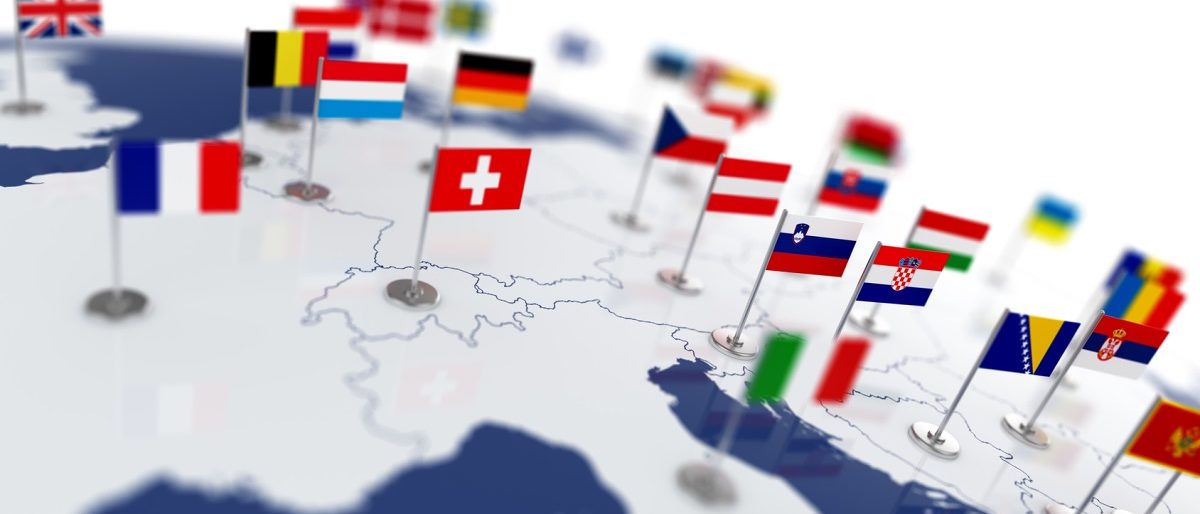 Europa Fähnchen Außenwirtschaft