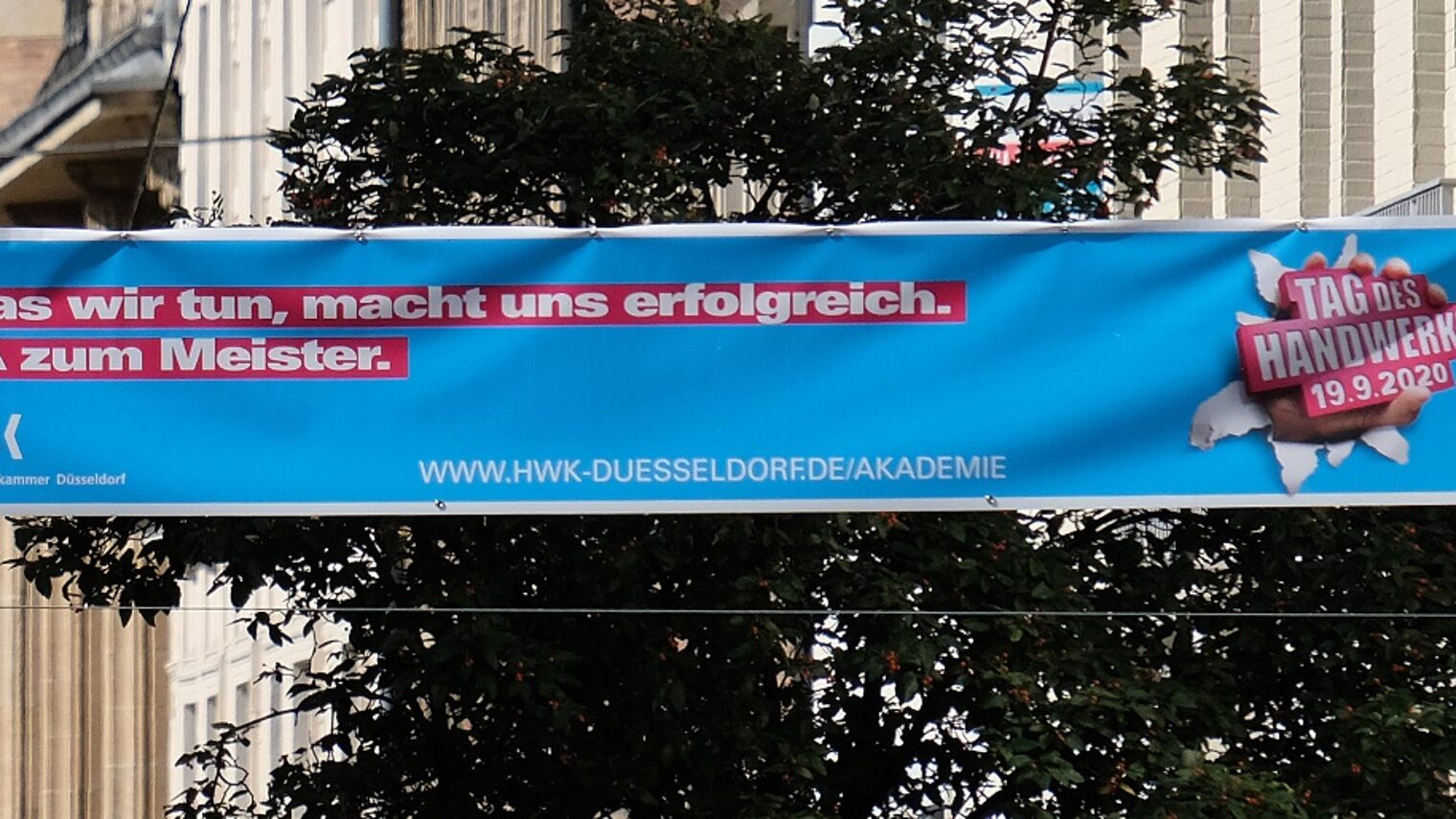 Banner anlässlich des Tag des Handwerks