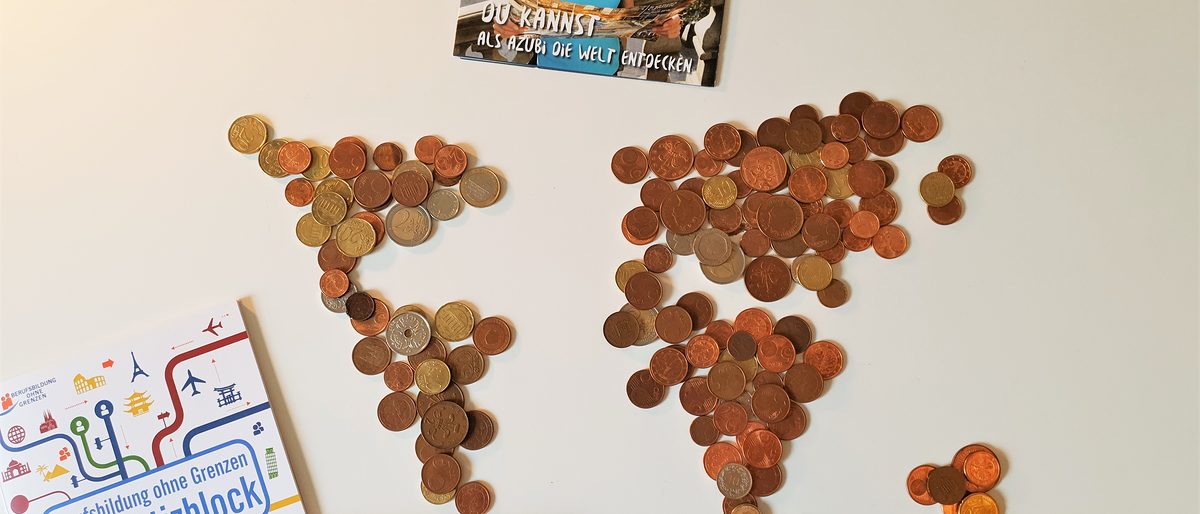 Die Kontinente der Welt in Münzen.