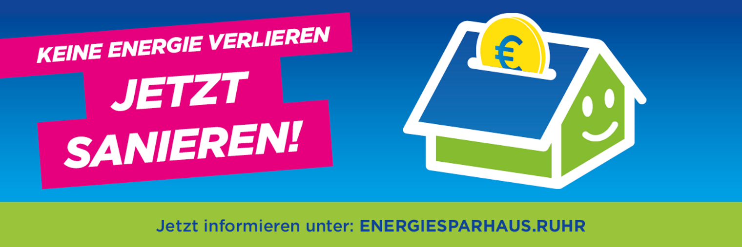 Keine Energie verlieren, jetzt sanieren! Logs von Energiesparhaus.Ruhr