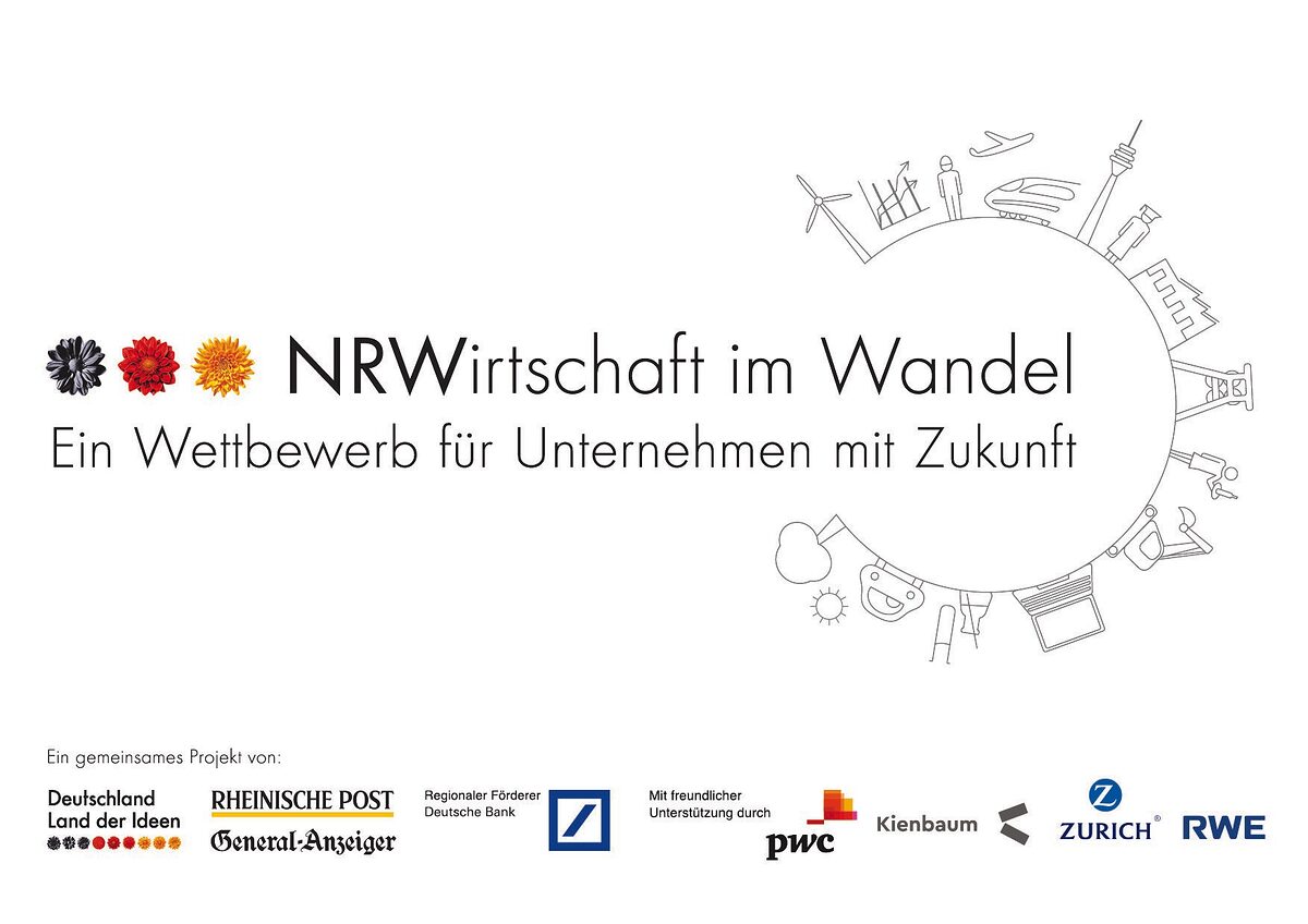 Key Visual des Wettbewerbs NRW Wirtschaft im Wandel