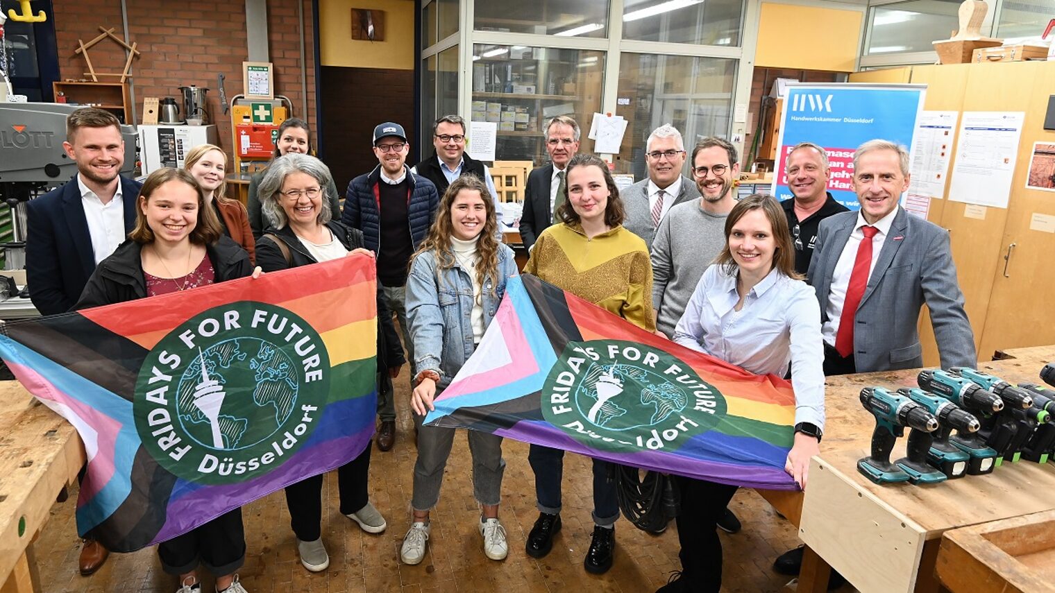 Eine Gruppe von Fridays for Future war zu Gast in der Handwerkskammer Düsseldorf.