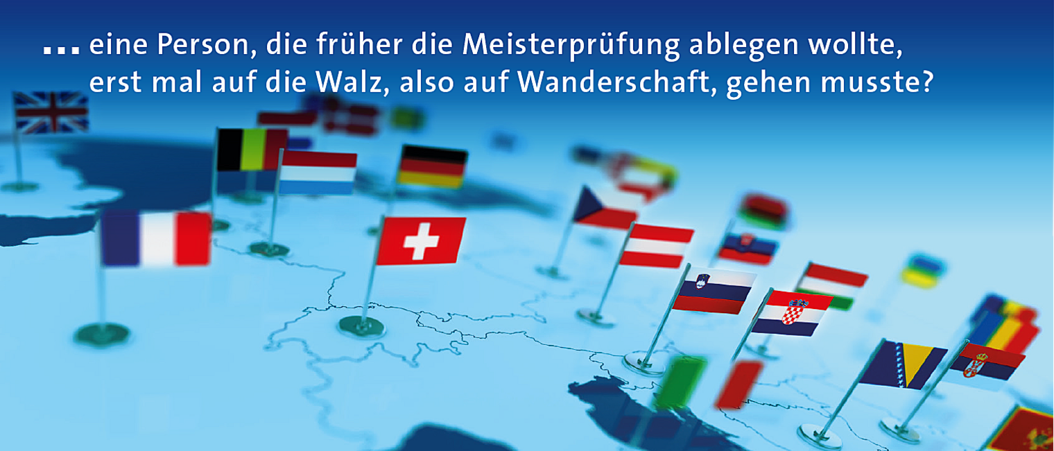 Europafähnchen auf Landkarte