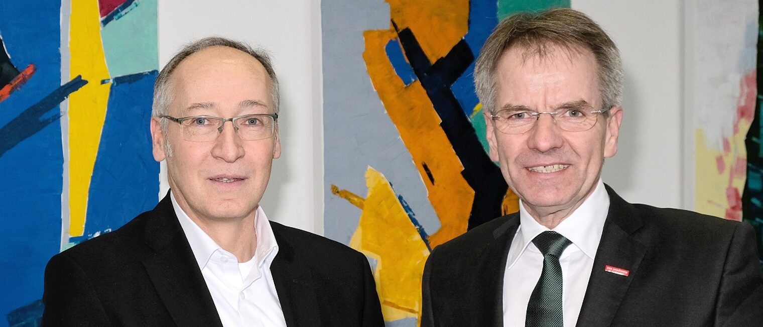 Roland Schüßler, Vorsitzender der Geschäftsführung der Regionaldirektion NRW und Andreas Ehlert, Präsident der HWK Düsseldorf