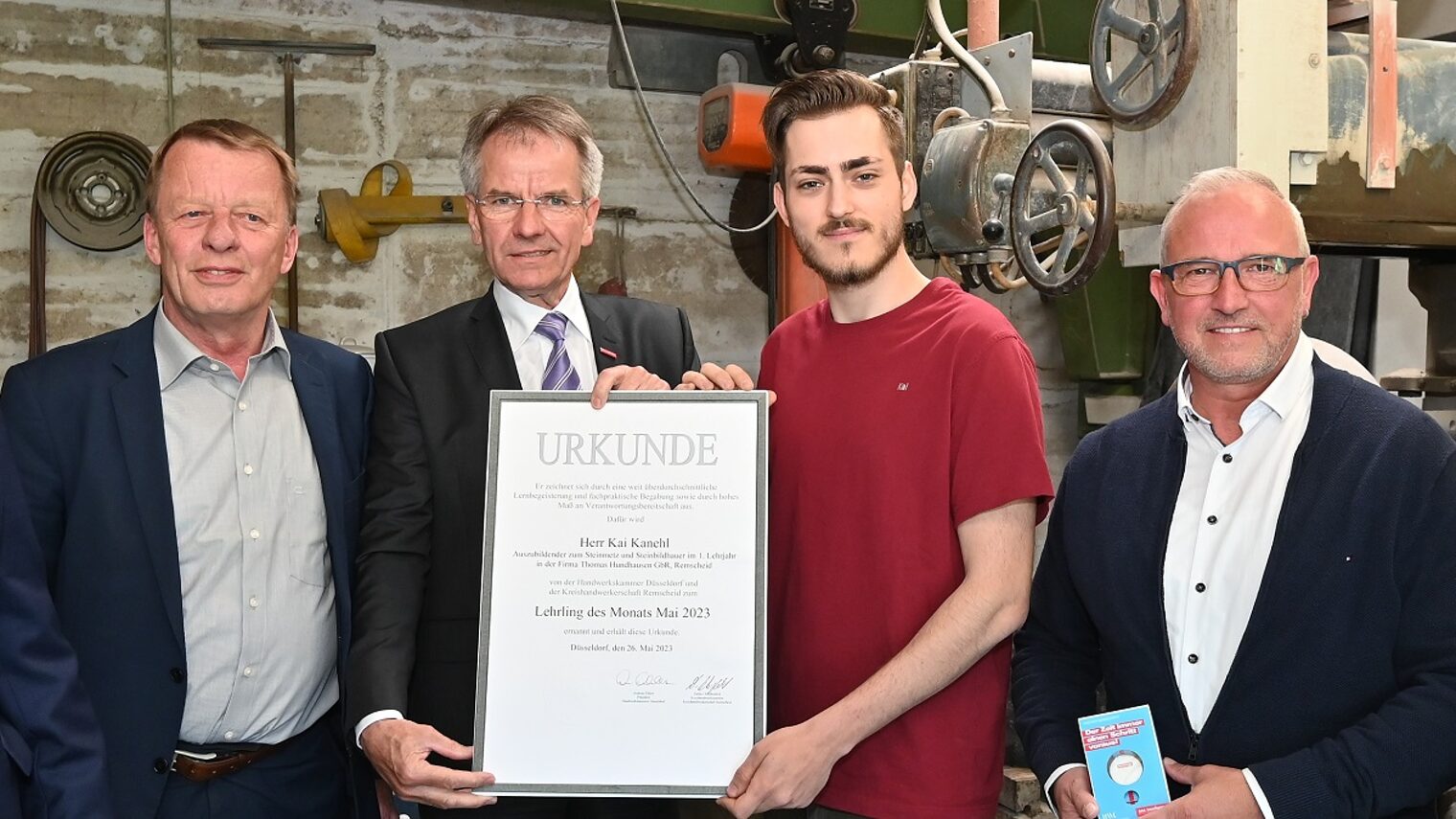 OB Burkhard Mast-Weisz, Präsident Andreas Ehlert, Kai Kanehl und Kreishandwerksmeister Detlef Weißenfeld