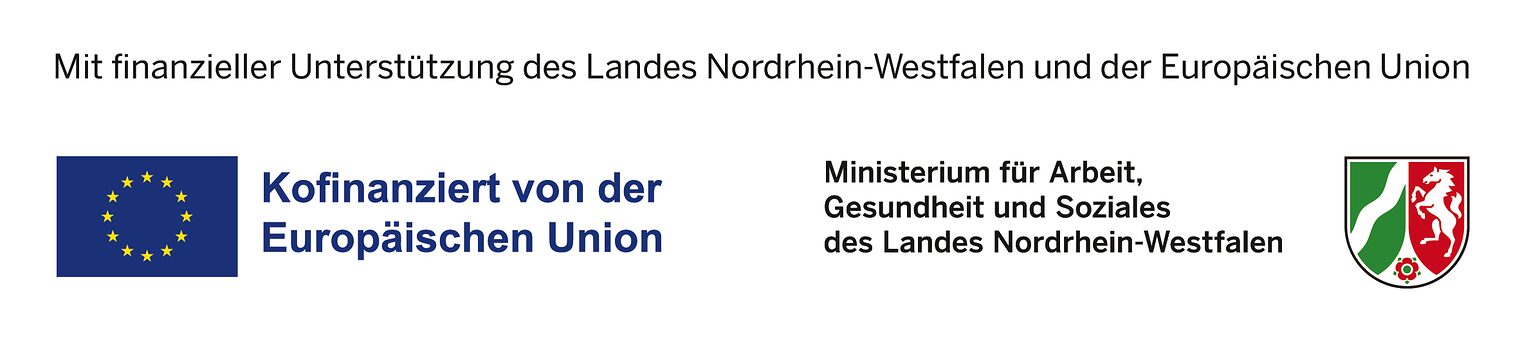 Logoleiste mit Fördergebern EU und MAGS NRW