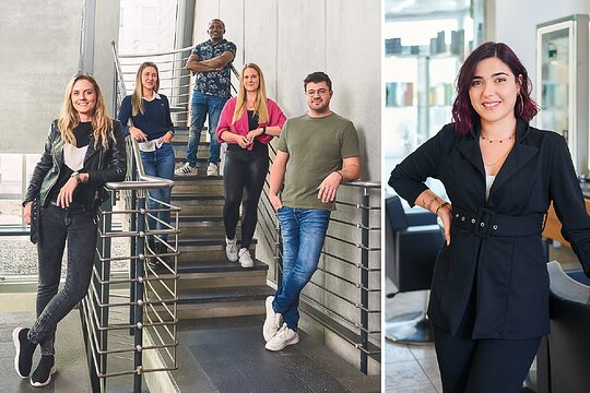 3-teiliges Bild mit Szenen aus verschiedenen Gewerken