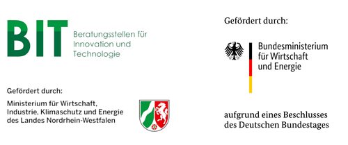 Logo der BIT-Beratungsstellen und des Bundeswirtschaftsministeriums