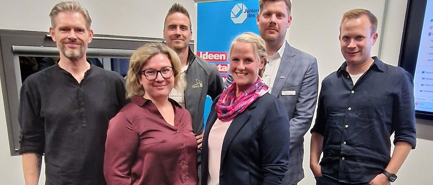 Gruppenfoto des Vorstands Handwerksjunioren, bestehend aus 2 Frauen und 4 Männern